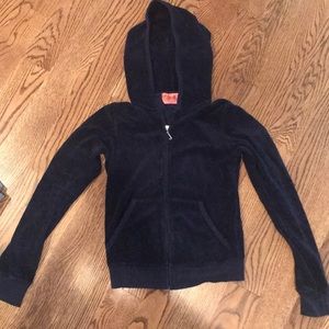 CLASSIC Juicy couture navy blue Teri cloth zip up